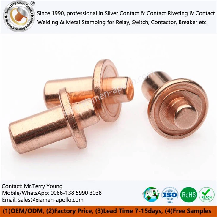 Solid Copper Allotype Contact Rivet Solid Copper Allotype Contact Rivet