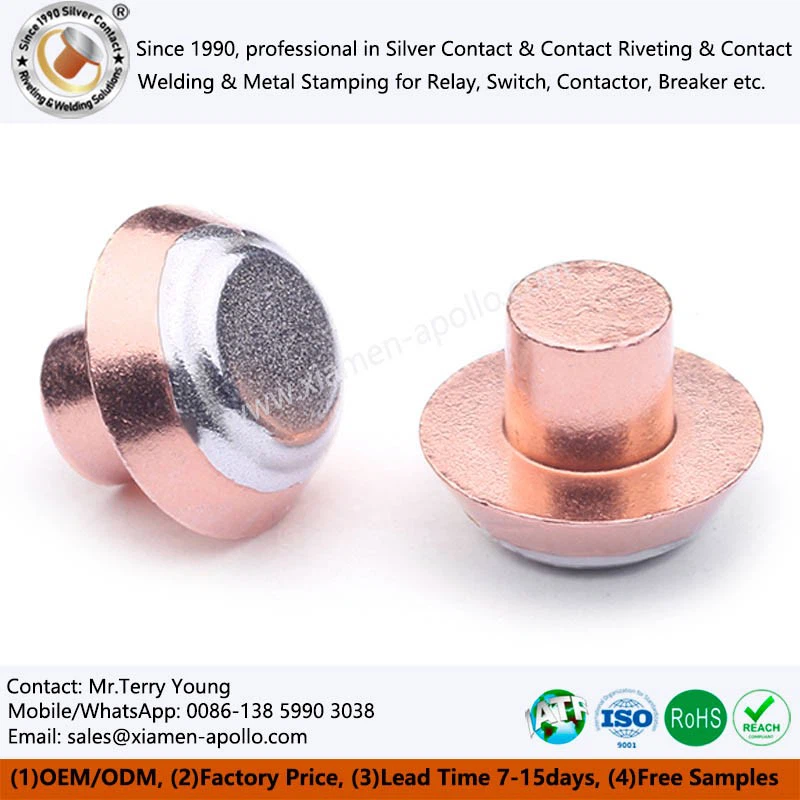 Bimetal Contact Rivets for Magnetic Latching Relay