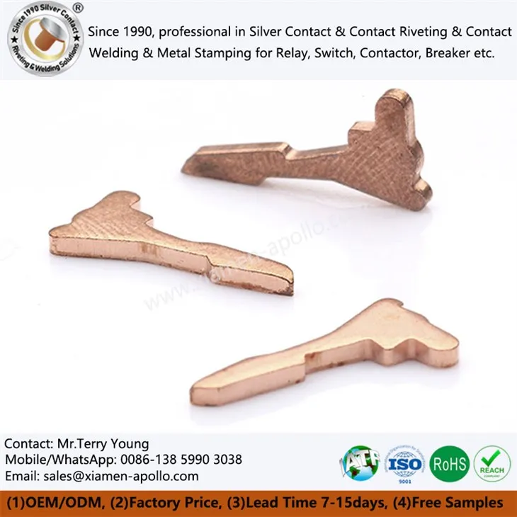 विद्युत स्विच के लिए तांबे स्टैम्पिंग घटक