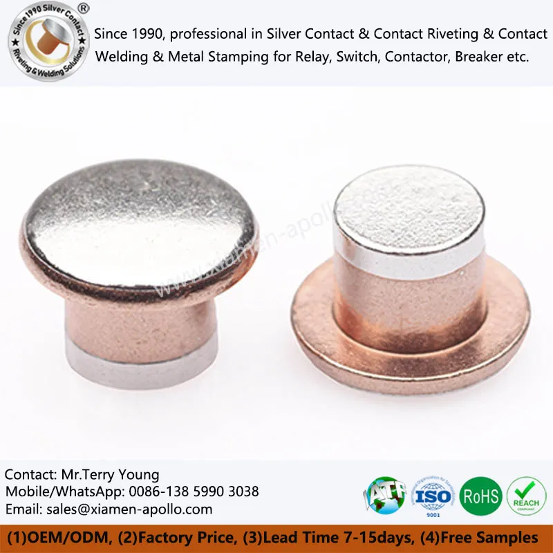 इलेक्ट्रिक डबल मेटल कॉन्टैक्ट रिवेट