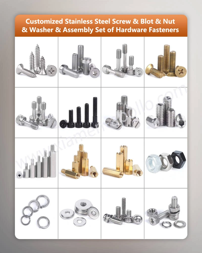 Customized Stainless Steel Screw & Through Bolt Hook Anchor & Blot & Nut & Washer & Assembly Set of Hardware Fasteners Customized Stainless Steel Screw & Through Bolt Hook Anchor & Blot & Nut & Washer & Assembly Set of Hardware Fasteners
