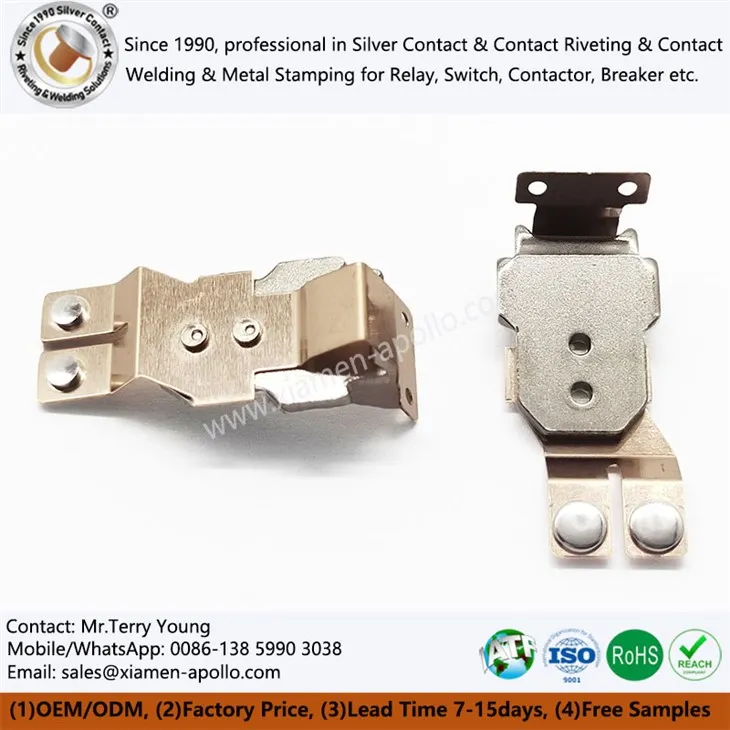 रिवेटेड बेरिलियम कॉपर आर्मेचर घटक