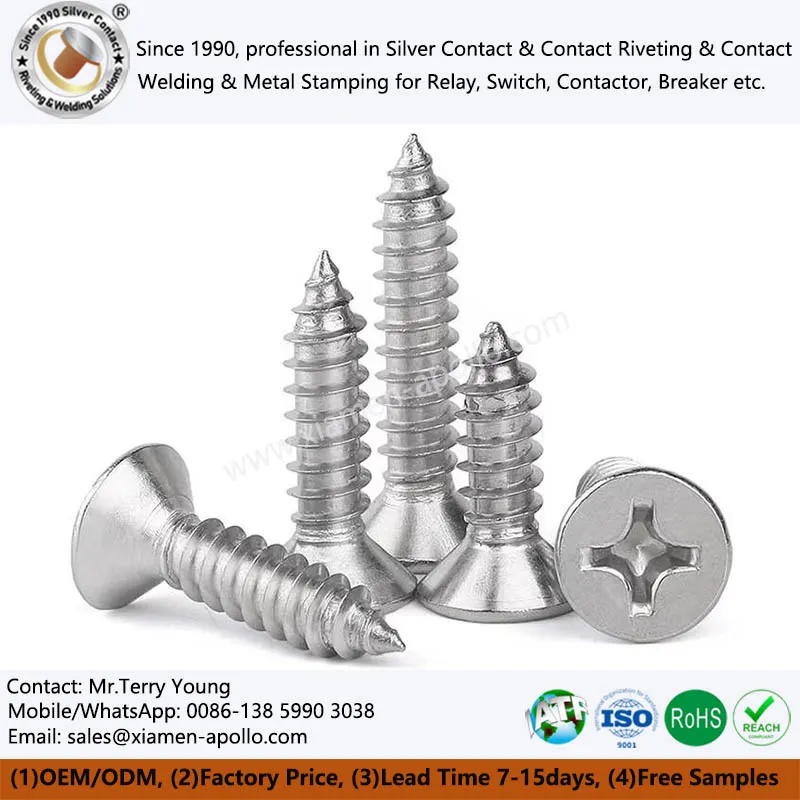 स्टेनलेस स्टील काउंटरसंक स्क्रू